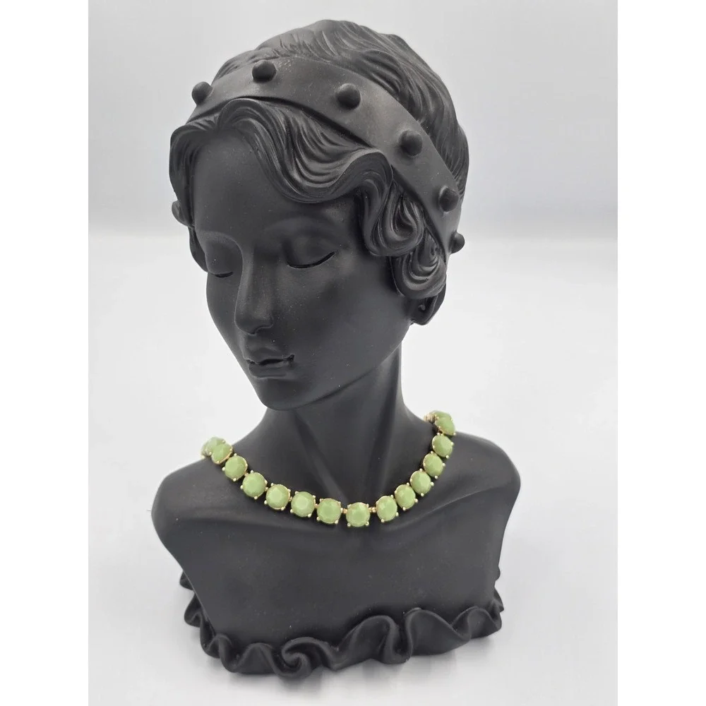 Banana Republic Necklace Gold Tone Sage Mint Green‎ Beaded with box